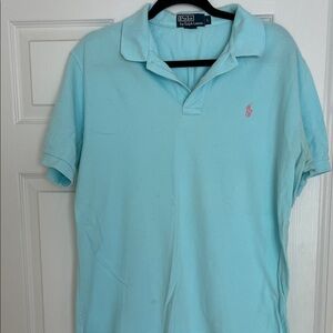 Polo by Ralph Lauren Men's Aqua Polo Shirt
